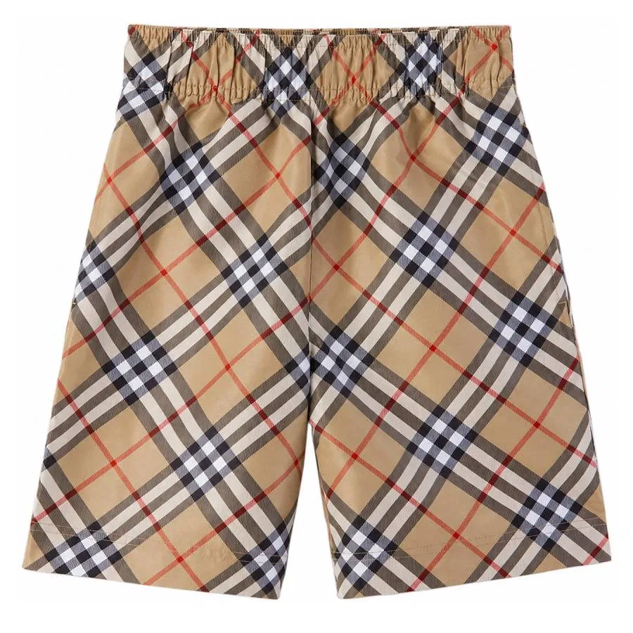 Шорты с принтом в клетку Burberry Check Detail Shorts Burberry, Archive Beige Ip Chk