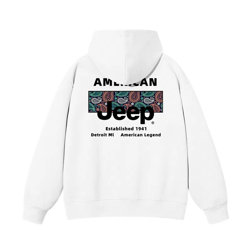 Детский свитшот с капюшоном утепленный Jeep, White