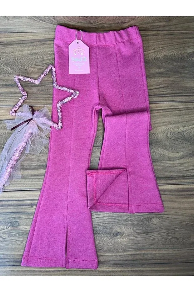 Детские леггинсы для девочек с разрезом Basics Babyelisco, Pink — фото 3