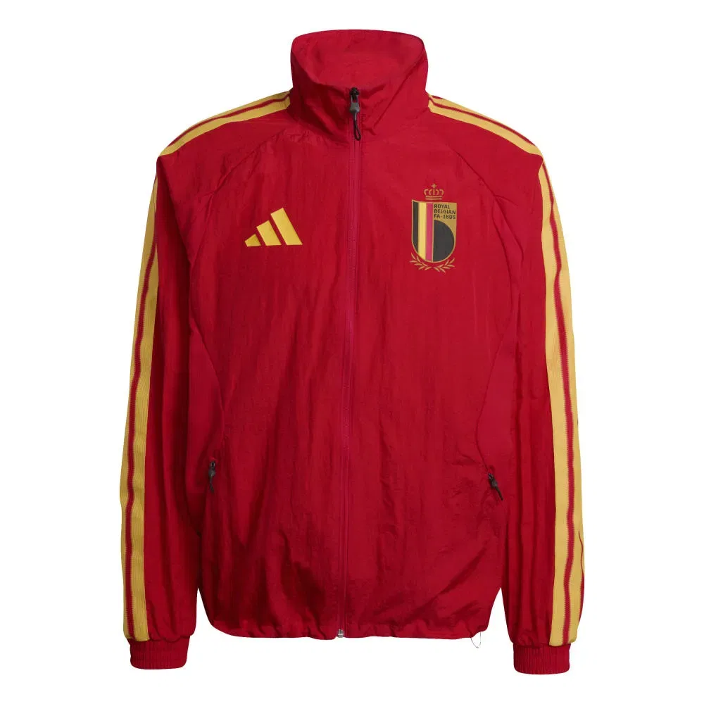 Мужской свитшот с полной застежкой-молнией Belgium Home Anthem Adidas, Red — фото 3