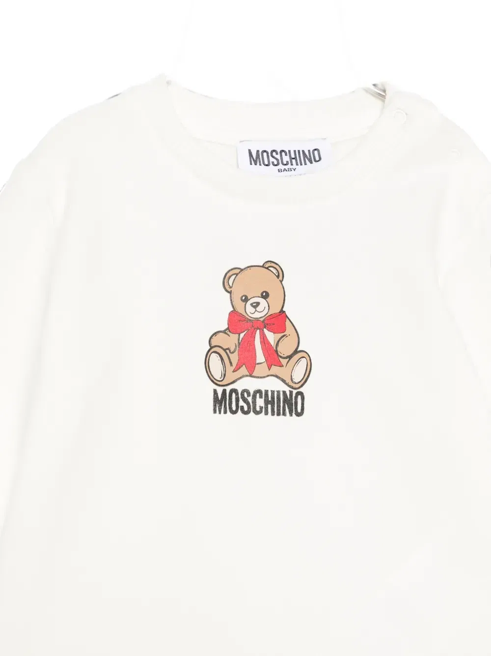 Платье с оборками "Мишка Тедди" Moschino Kids, белый — фото 3