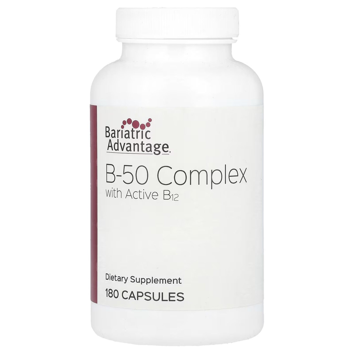 

Комплекс B-50 с активным B12, 180 капсул Bariatric Advantage