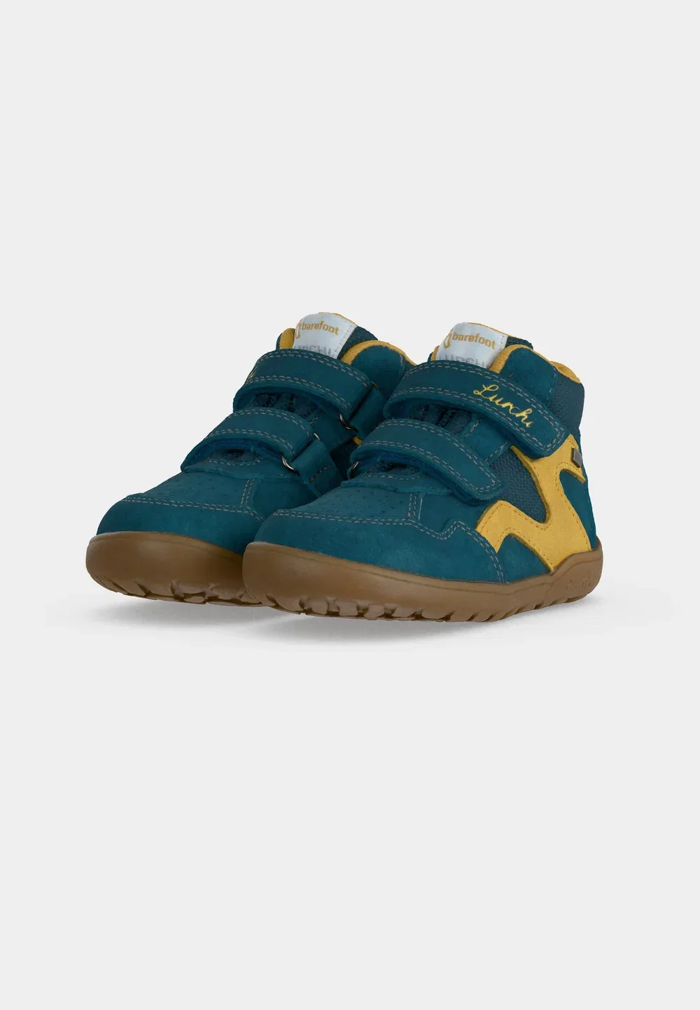 Унисекс кроссовки Jarven barefoot-tex - высокие Lurchi, Petrol/Yellow — фото 3