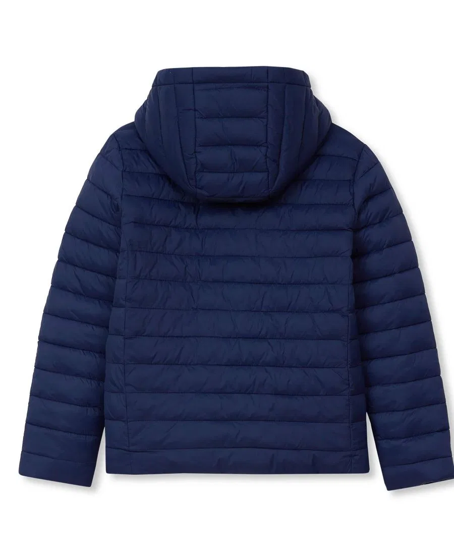 Детская куртка с капюшоном, с утеплителем, Husky FeatherFree Lands' End, Navy — фото 2