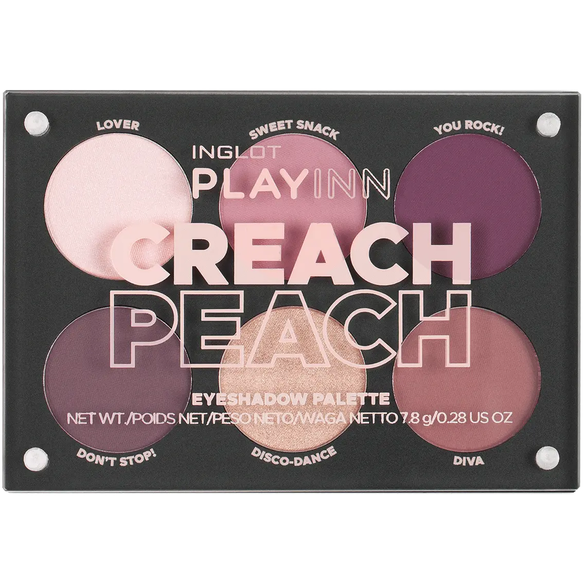 

Inglot Playinn палетка теней для век персикового цвета, 8 г
