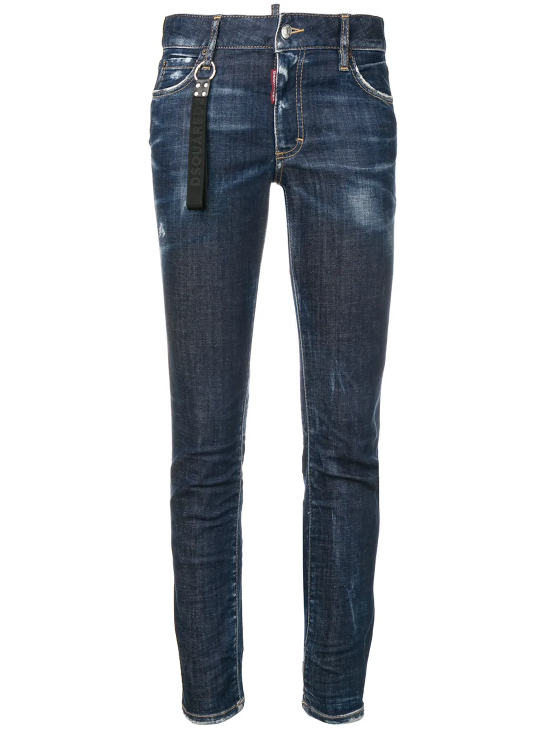 Зауженные джинсы-бойфренды Dsquared2, синий