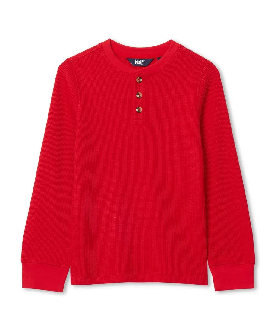 Термальная рубашка с длинным рукавом Lands' End, Bright Red