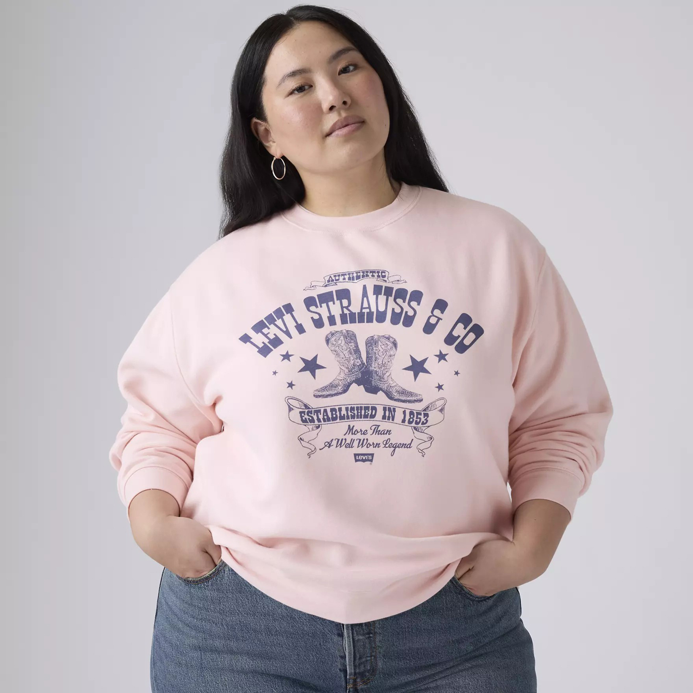 Свитшот Levi's Graphic Everyday, розовый — фото 3