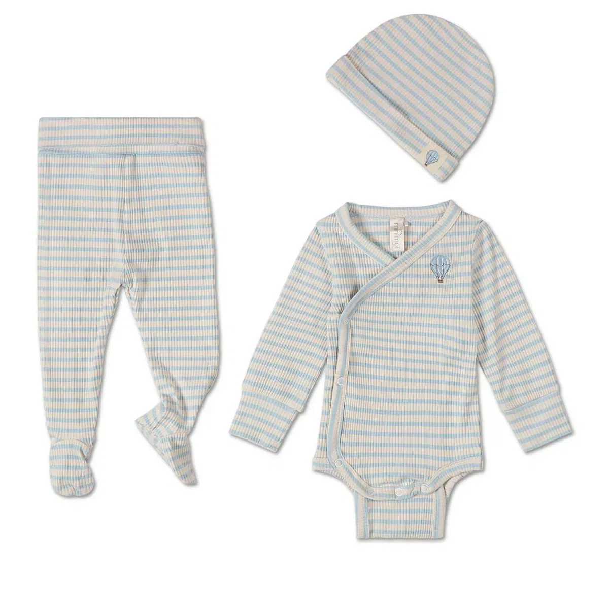 Детский комплект боди для мальчиков с длинным рукавом Hot Air Balloon NEWBORN, Blue