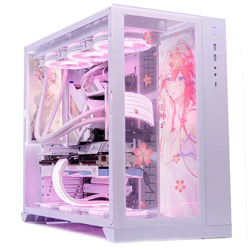 

Корпус Lian Li Bauhaus O11D Custom Yae Miko, Full Tower, белый/рисунок