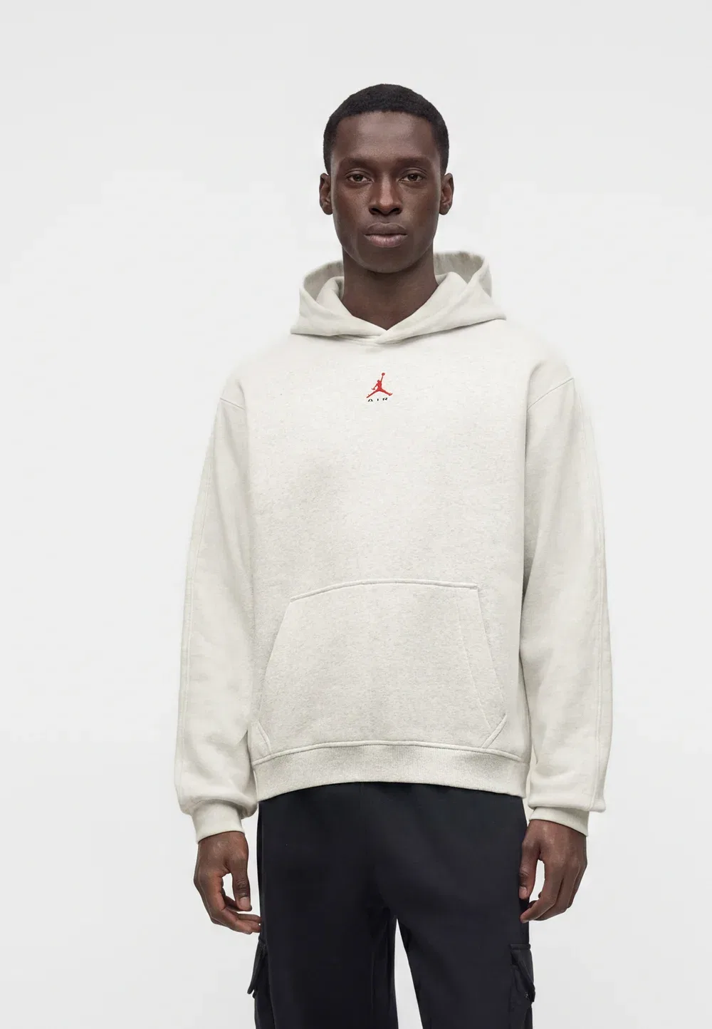 Толстовка с капюшоном Jordan, Neutral Grey/University Red
