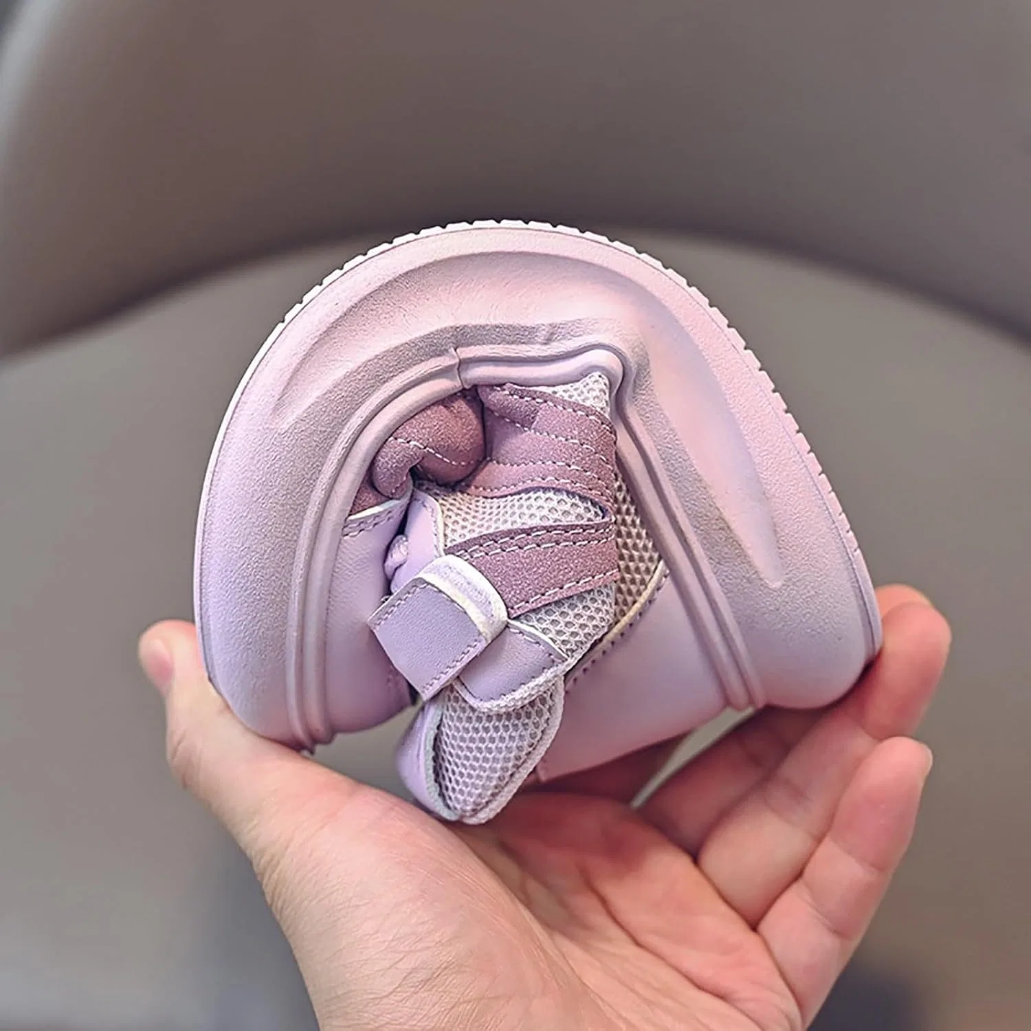 Детские кроссовки для мальчиков с шнуровкой на толстой подошве, Purple — фото 2