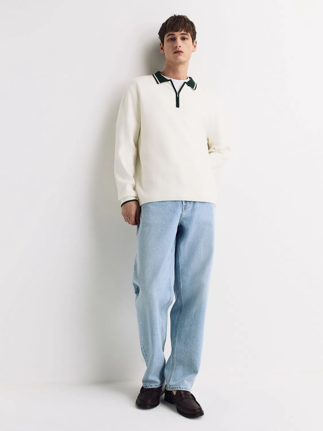 Джинсы Relaxed Fit Bleach Denim Next, Bleach Denim — фото 2