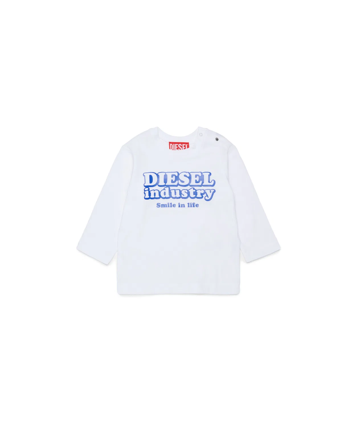 Детская футболка с длинным рукавомс принтом TLODIMB DIESEL, White