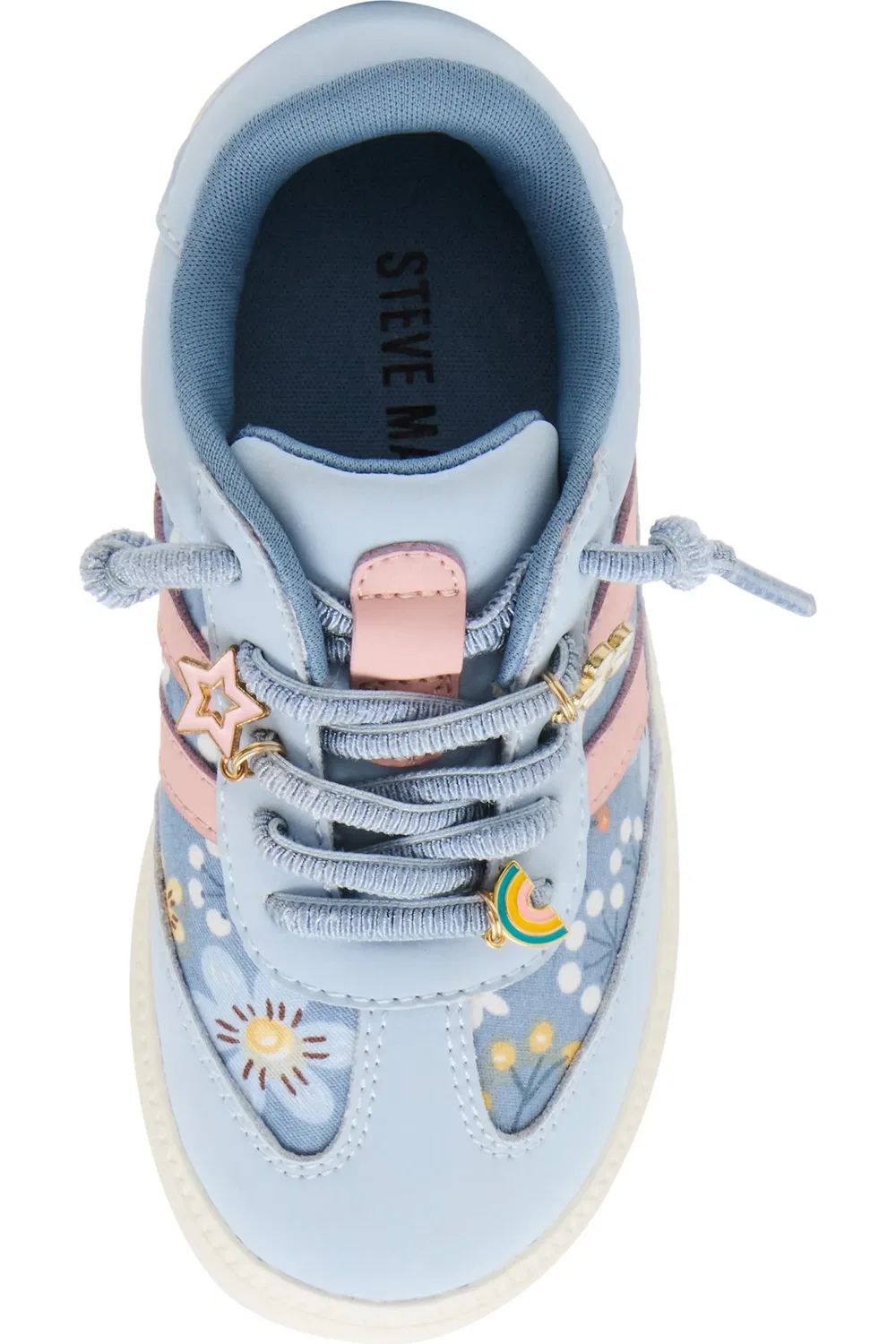 Кроссовки детские на шнуровке-резинке Verdict Steve Madden, Blue Floral — фото 4