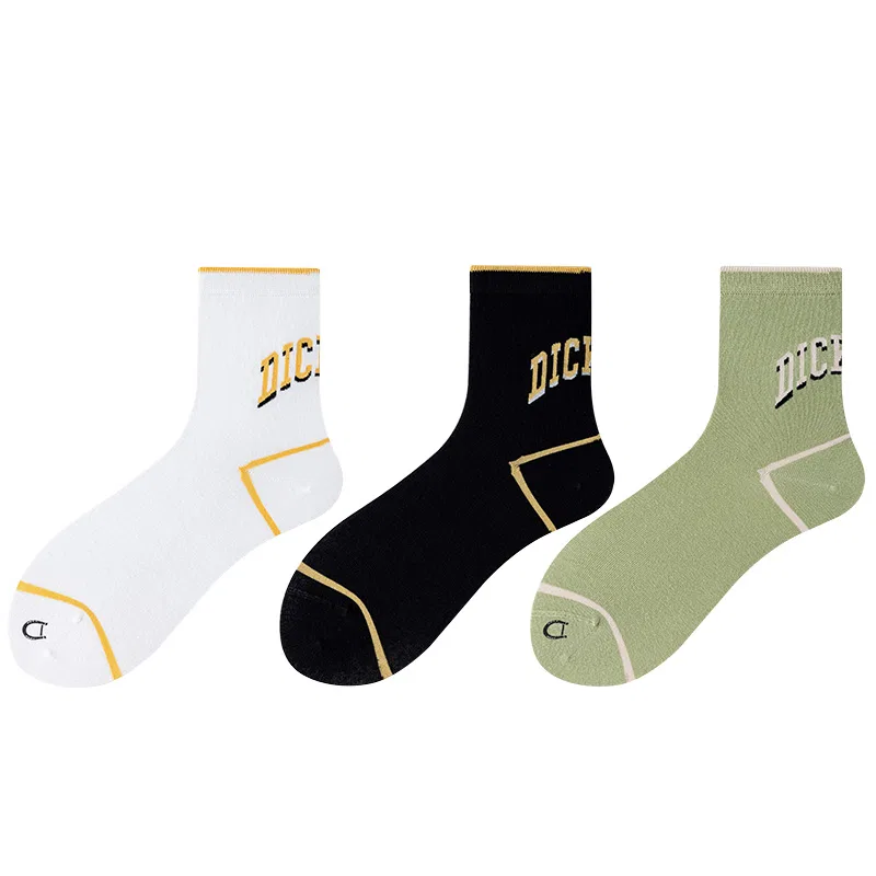 Детские носки с принтом Dickies, комплект из 3 пар, Green/Yellow/Black
