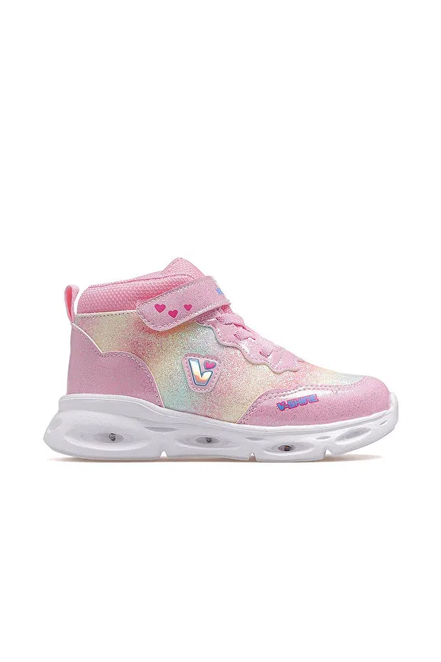 Детские ботинки для девочек на липучке Poni girls' lighted lightweight boots 25k 946.430 pk Vicco, Pink