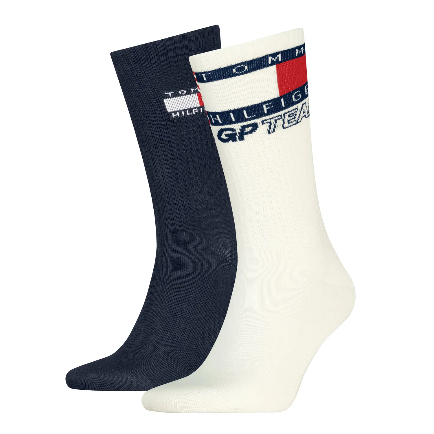 Женские носки с логотипом Tommy Hilfiger, White/Navy