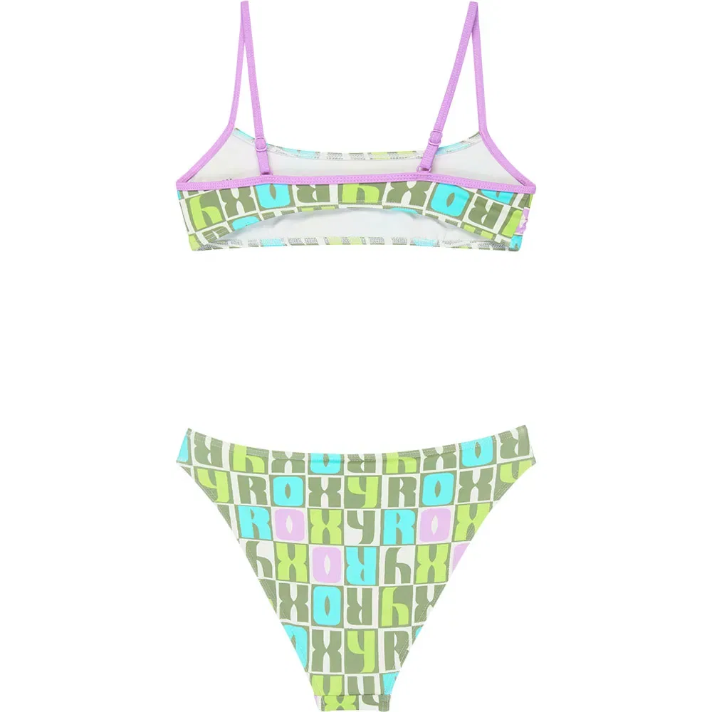 Лиф бикини Roxy Letter Up Bralette Roxy, зеленый — фото 2