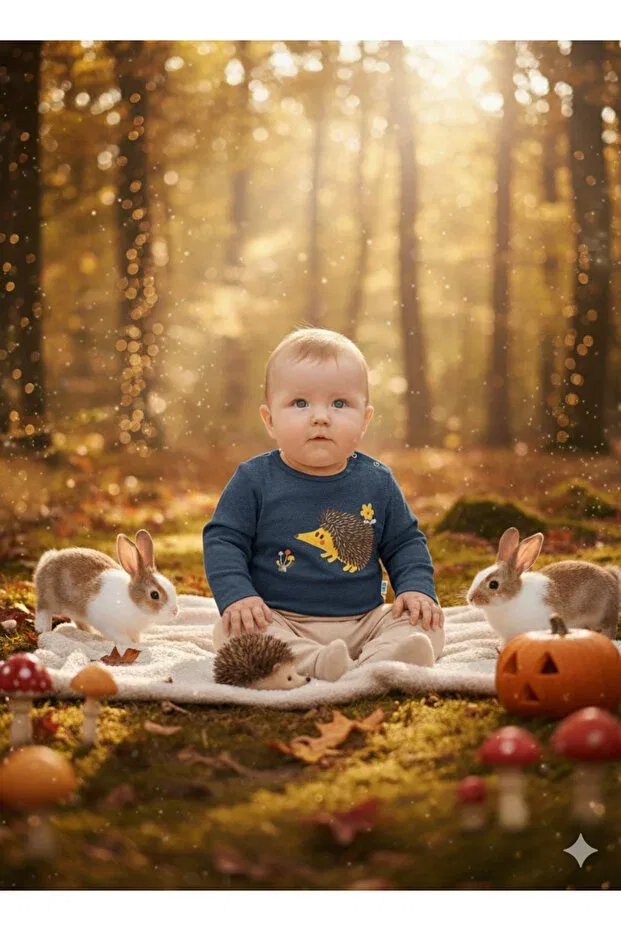 Детский комплект футболок с длинным рукавом Halloween Littles World Discover Kids Dreams, Navy Blue