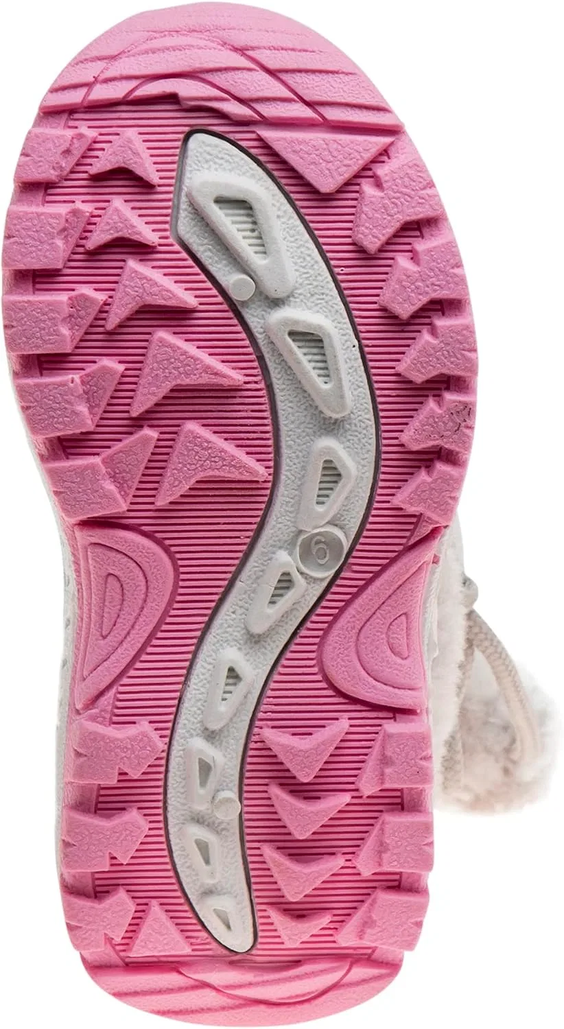 Детские снежные ботинки для девочек Rugged Bear, Silver/Pink — фото 4