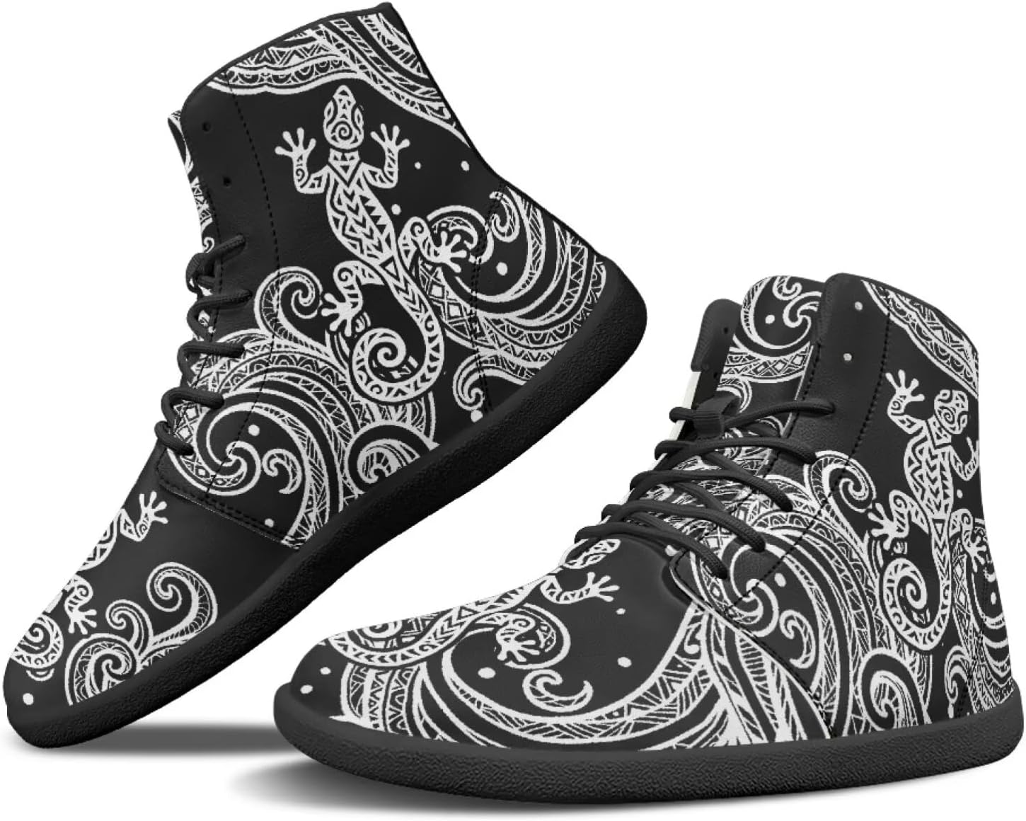 

Мужские кроссовки Binienty для тренировок, с высоким голенищем, из PU-кожи, минималистичные, с нулевым перепадом, женские широкие кроссовки с плоским носком, Lizard