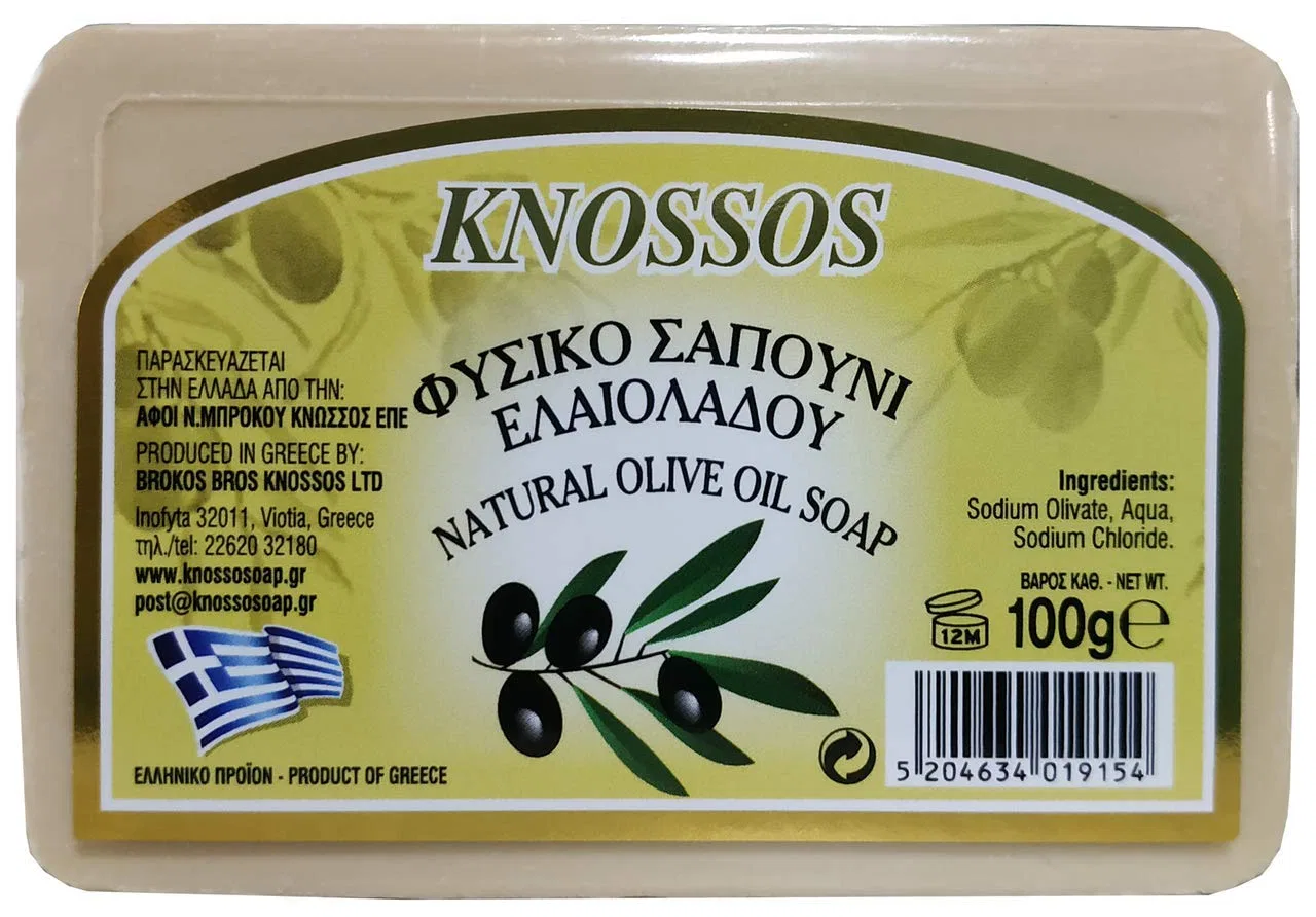 Твердое мыло Pure Olijfoliezeep, Knossos, 1 шт