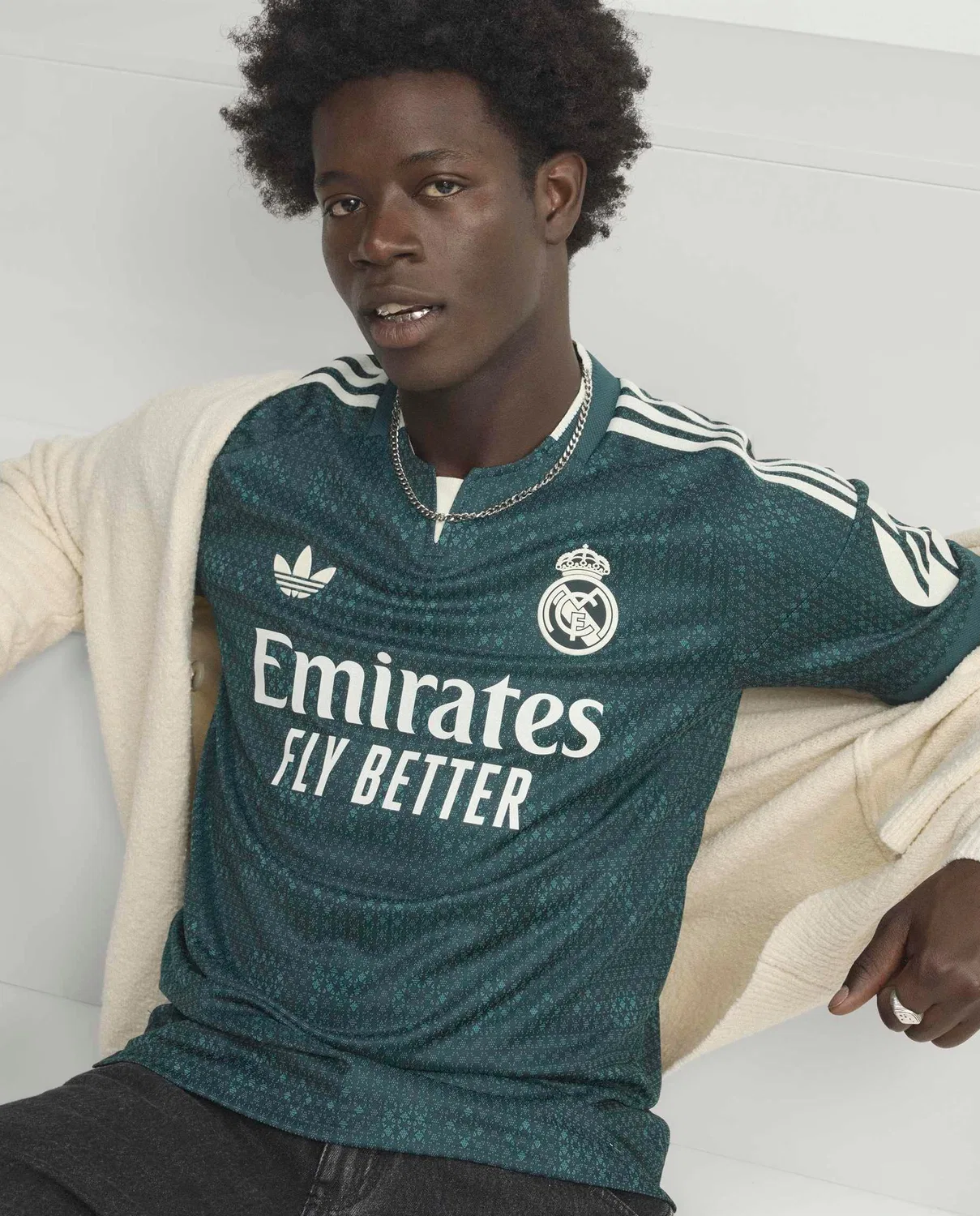 Мужская футболка, 2ª Equipación Authentic Real Madrid CF 2026-2027, adidas, зеленый — фото 4