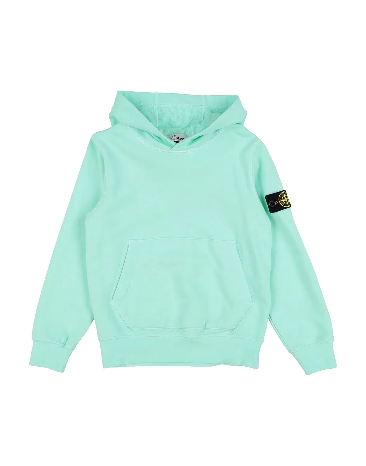Детский свитшот для мальчиков с капюшоном Stone Island Junior, светло-зеленый