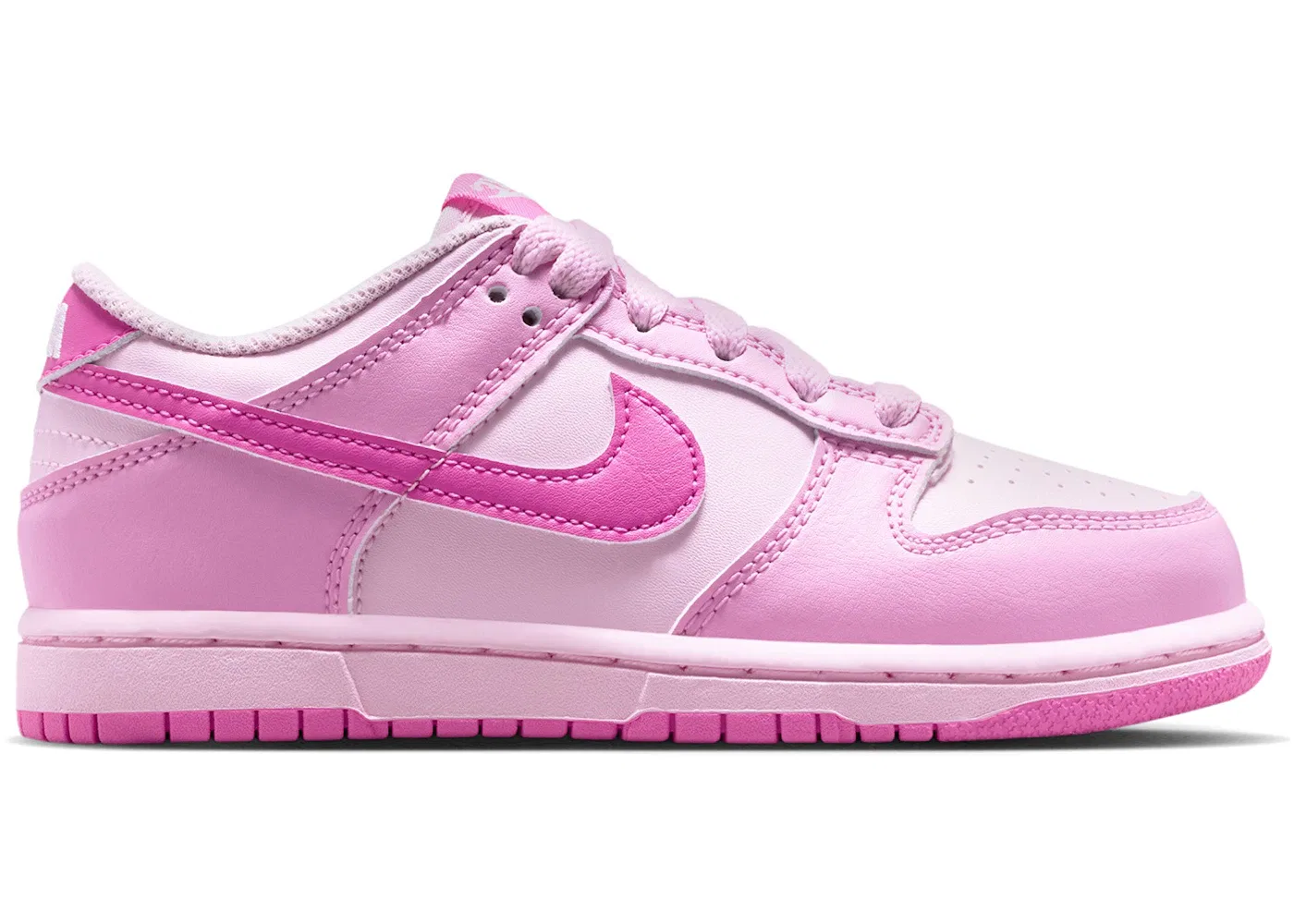 Детские кроссовки для девочек с низкой посадкой Nike Dunk Low, Pink Rise/Pink Foam/White/Playful Pink