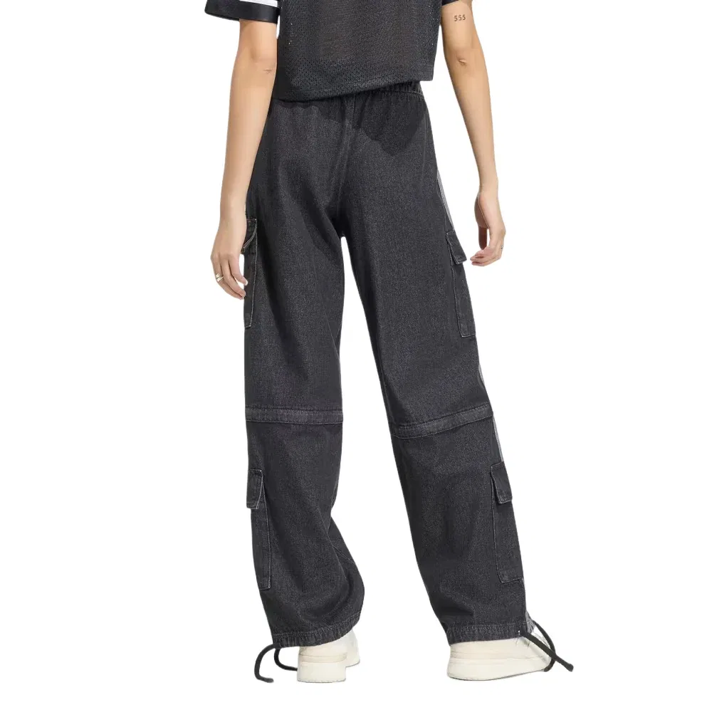 Мужские брюки Mid-Rise 2-in-1 Denim Pants Asia Sizing 'True Black Denim' adidas, черный — фото 2