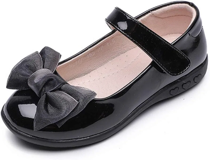 Детские туфли Мэри Джейн с бантом для девочек LFHT, Black