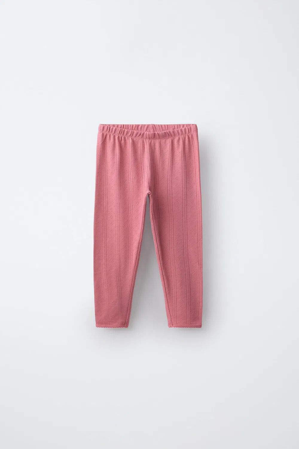 1 1/2-6 лет / Пижама для детей, однотонная, с декоративной строчкой ZARA, Raspberry — фото 4