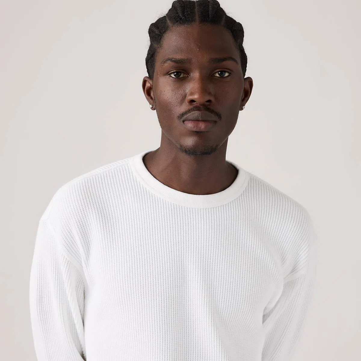 Термофутболка с длинными рукавами и красной застежкой Levi's, White - White — фото 2