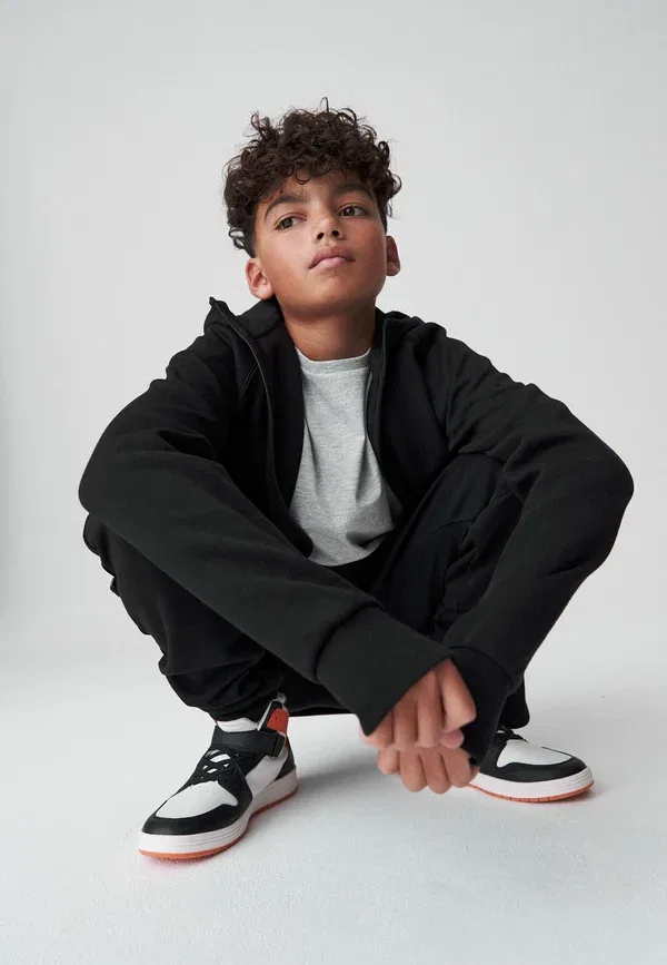 Спортивный костюм, хлопок, Set - tracksuit, Next, New Black, черный — фото 4