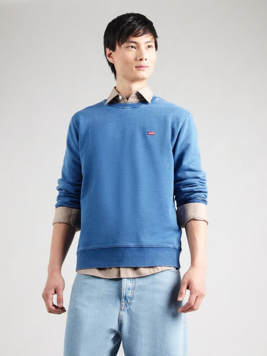 Толстовка LEVI'S стандартного кроя «Original Housemark Crewneck Sweatshirt» королевского синего цвета — фото 3