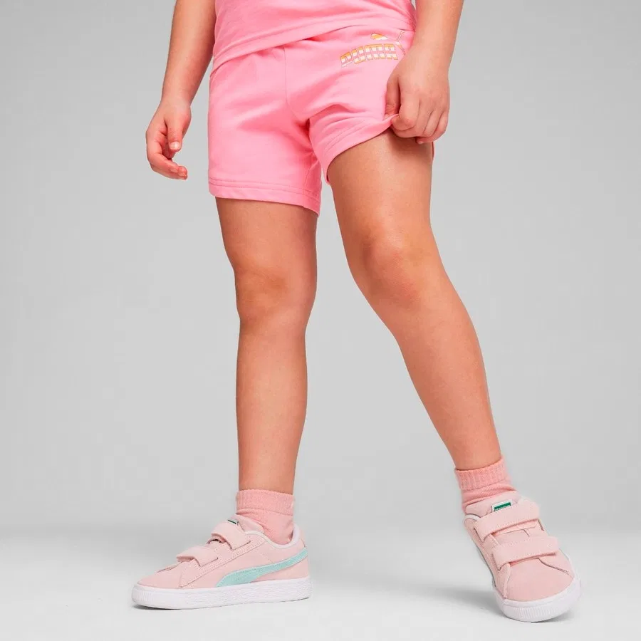 Детские спортивные шорты с принтом Ess Summer Camp Puma, Розовый