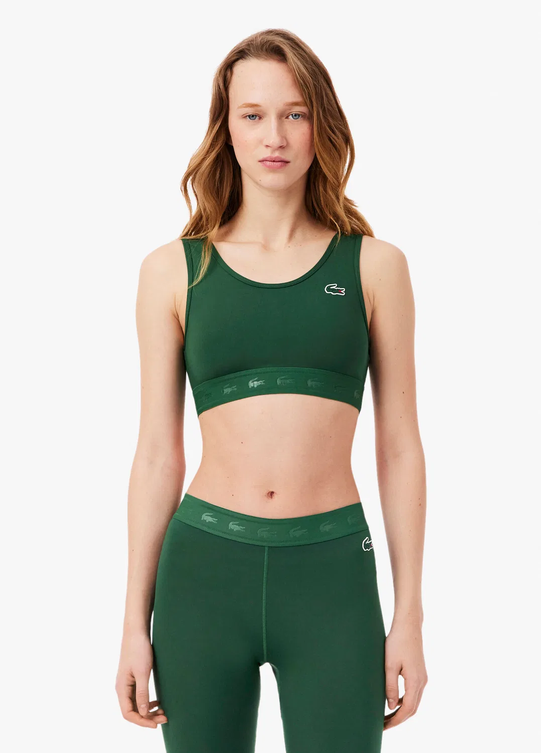 Бюстгальтер спортивный Lacoste, зеленый — фото 3