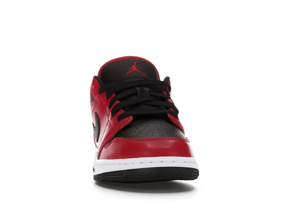 Детские кроссовки Lifestyle с принтом Jordan 1 Low Jordan, Gym Red/Black/White — фото 2