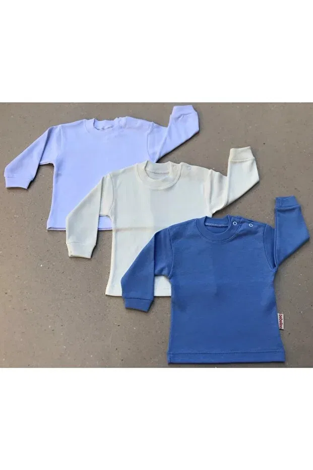 Детское боди-комбинезон с длинным рукавом Bebedino, White, Dark Blue, Cream — фото 2