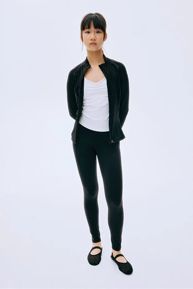 Детские спортивные леггинсы для девочек скинни H&M, Black