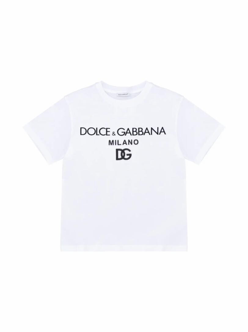 

Хлопковая футболка с логотипом Dolce&Gabbana