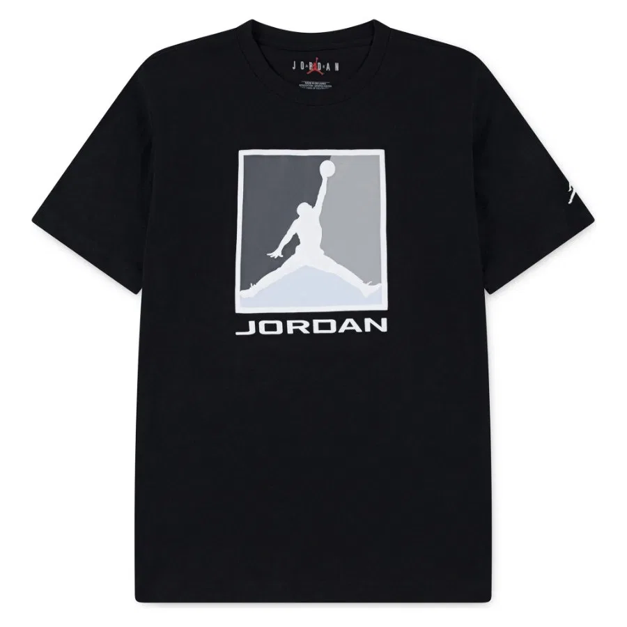 Детская футболка с коротким рукавом Nike Jordan JDB M J Flt Ess Bl 3.0 SS Tee, Черный