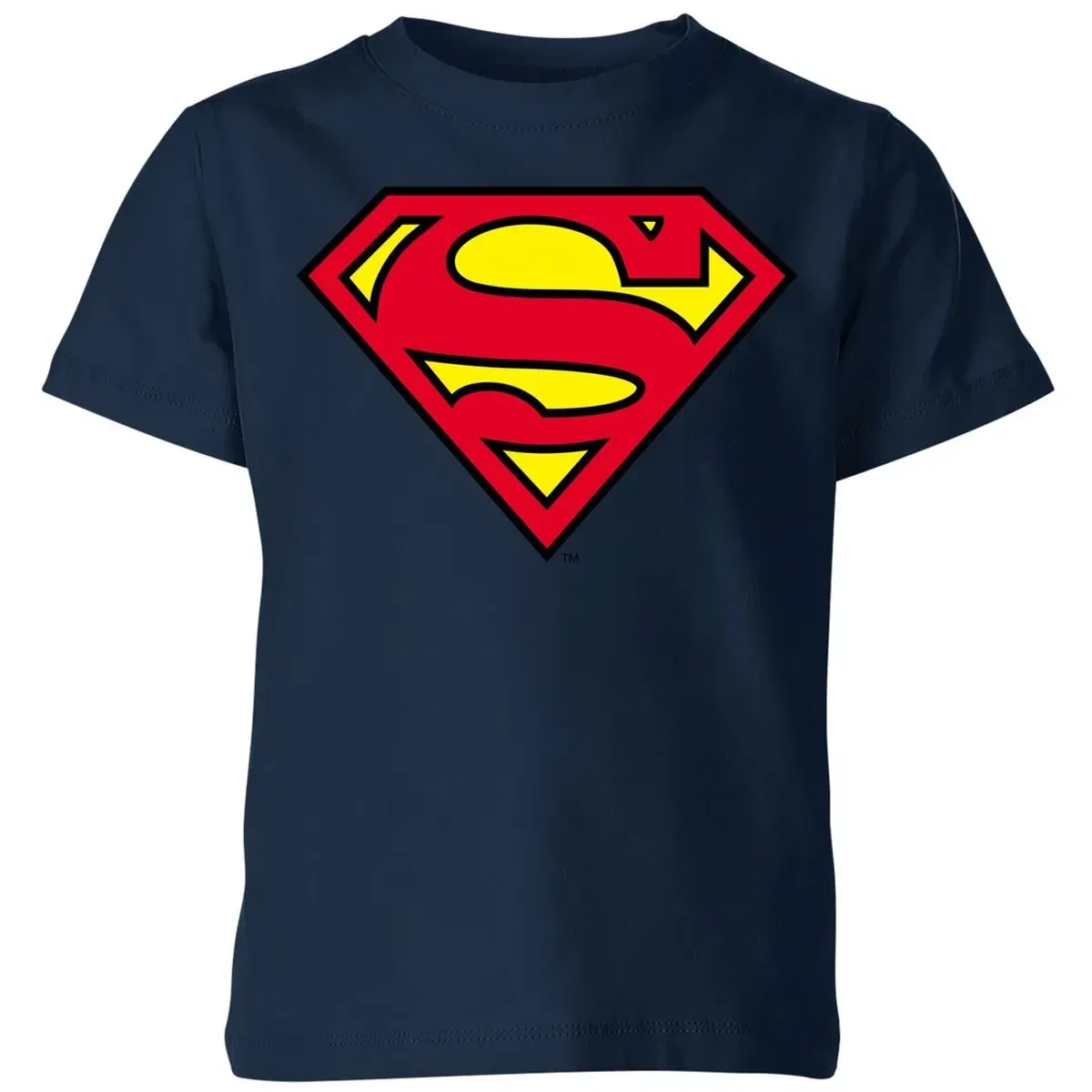 Детская футболка с принтом Superman Shield Zavvi, Navy — фото 2
