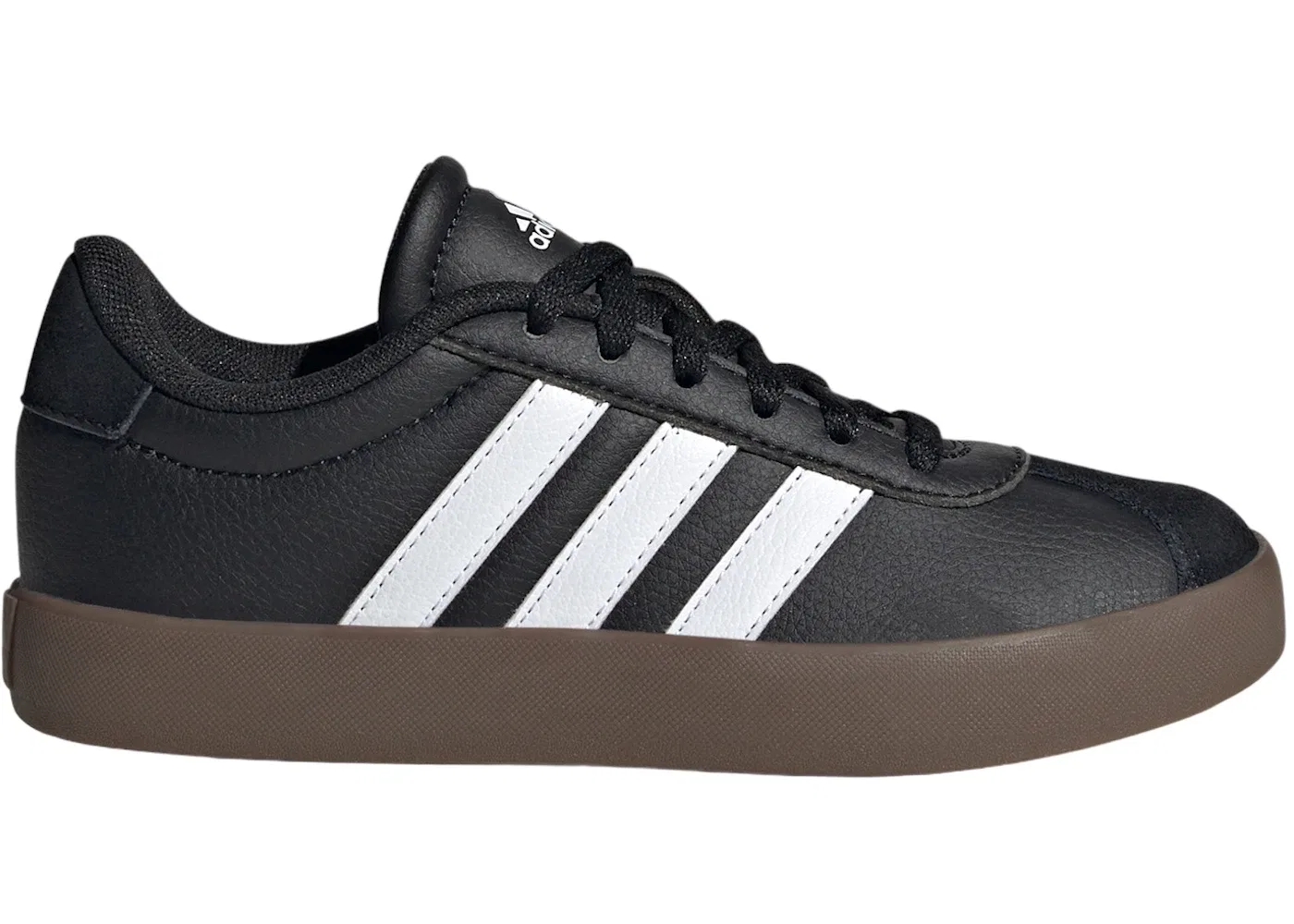Детские кроссовки для мальчиков с замшей Adidas Vl Court 3.0, Core Black Cloud White Gum