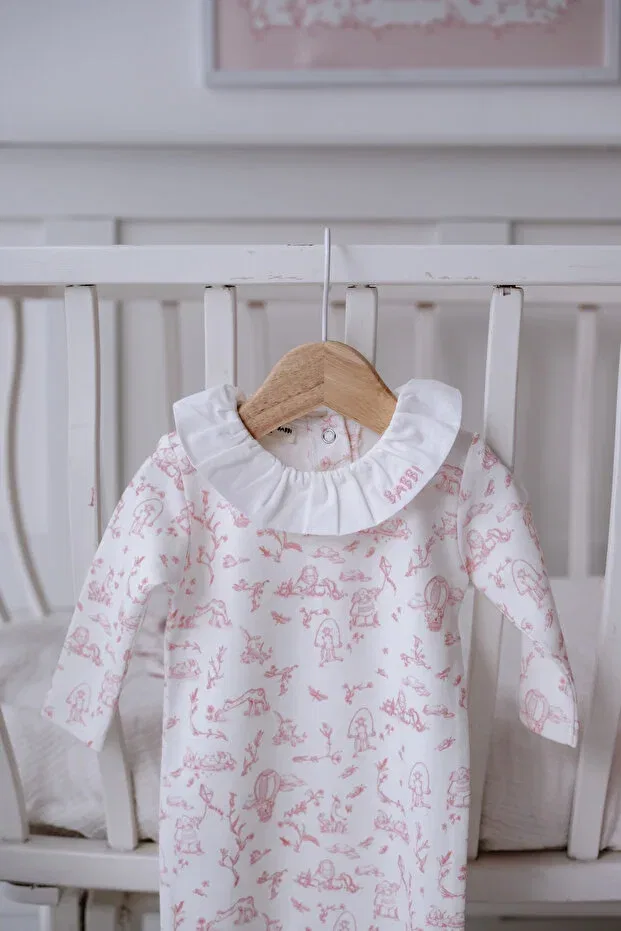 Детский комбинезон для девочек хлопковый Atelier Babbi, Pink — фото 4