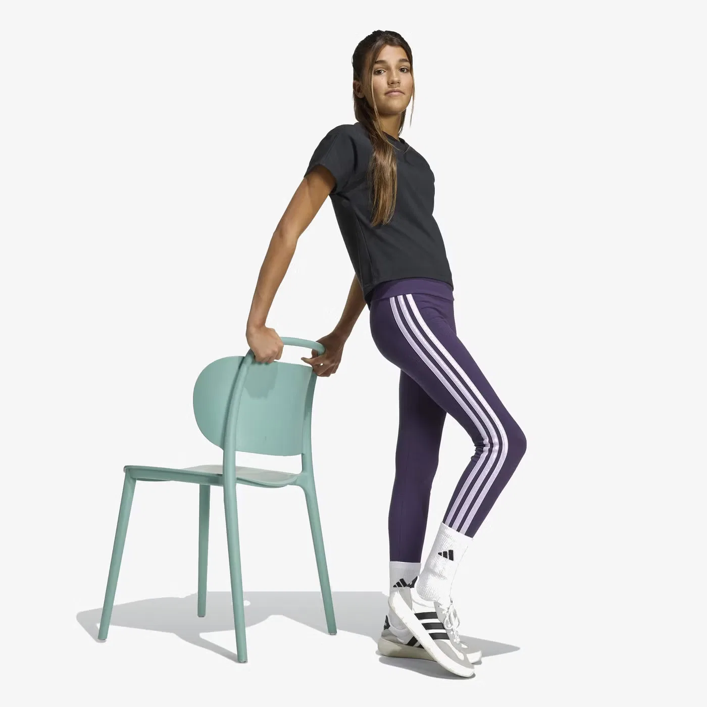 Футболка с принтом 3-Stripes Future Icons Adidas, черный — фото 4