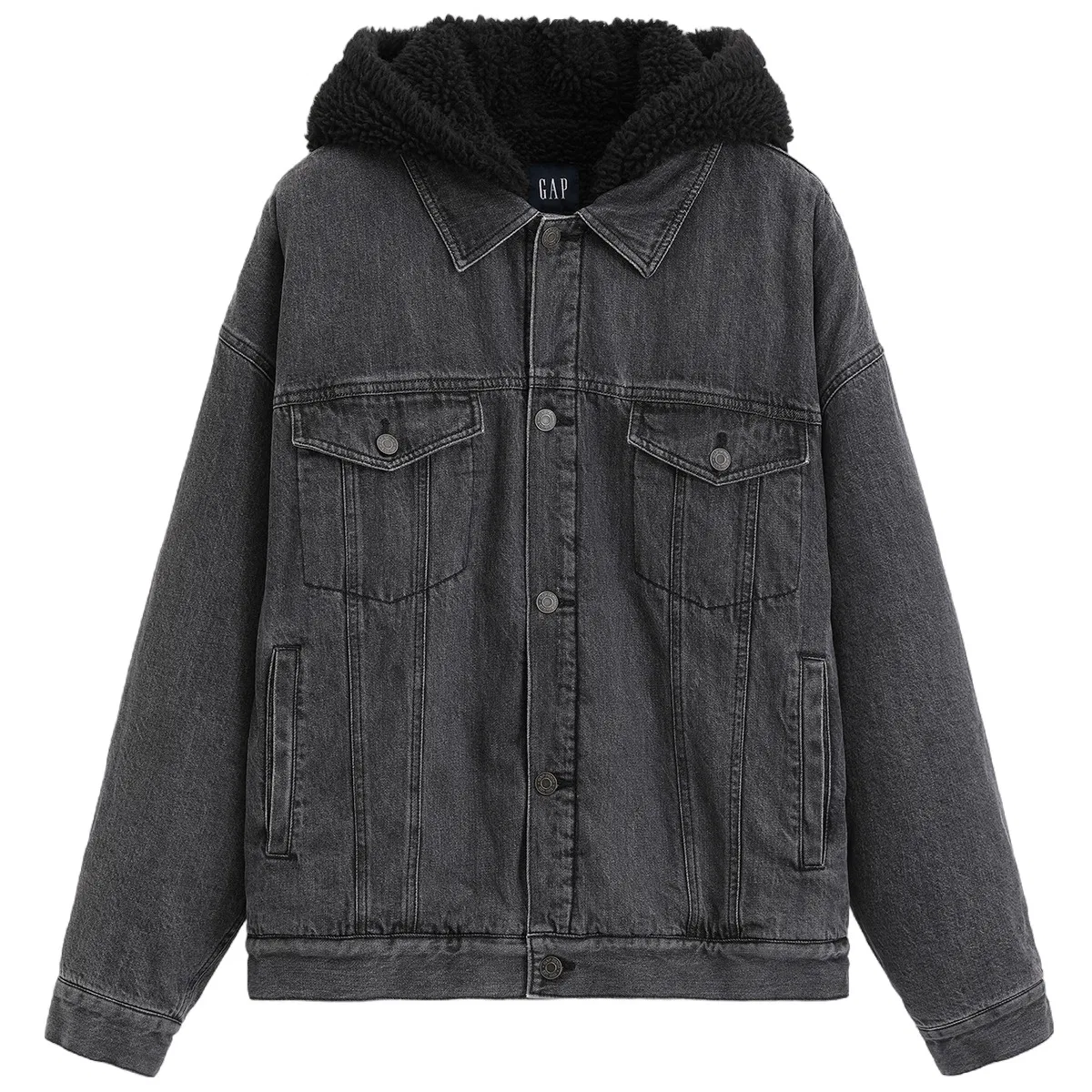 Мужская куртка на осень и зиму Washed Black GAP