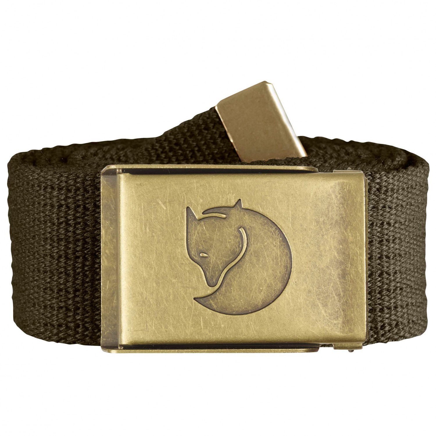 

Ремень Fjällräven Canvas Brass Belt 4 cm, цвет Dark Olive