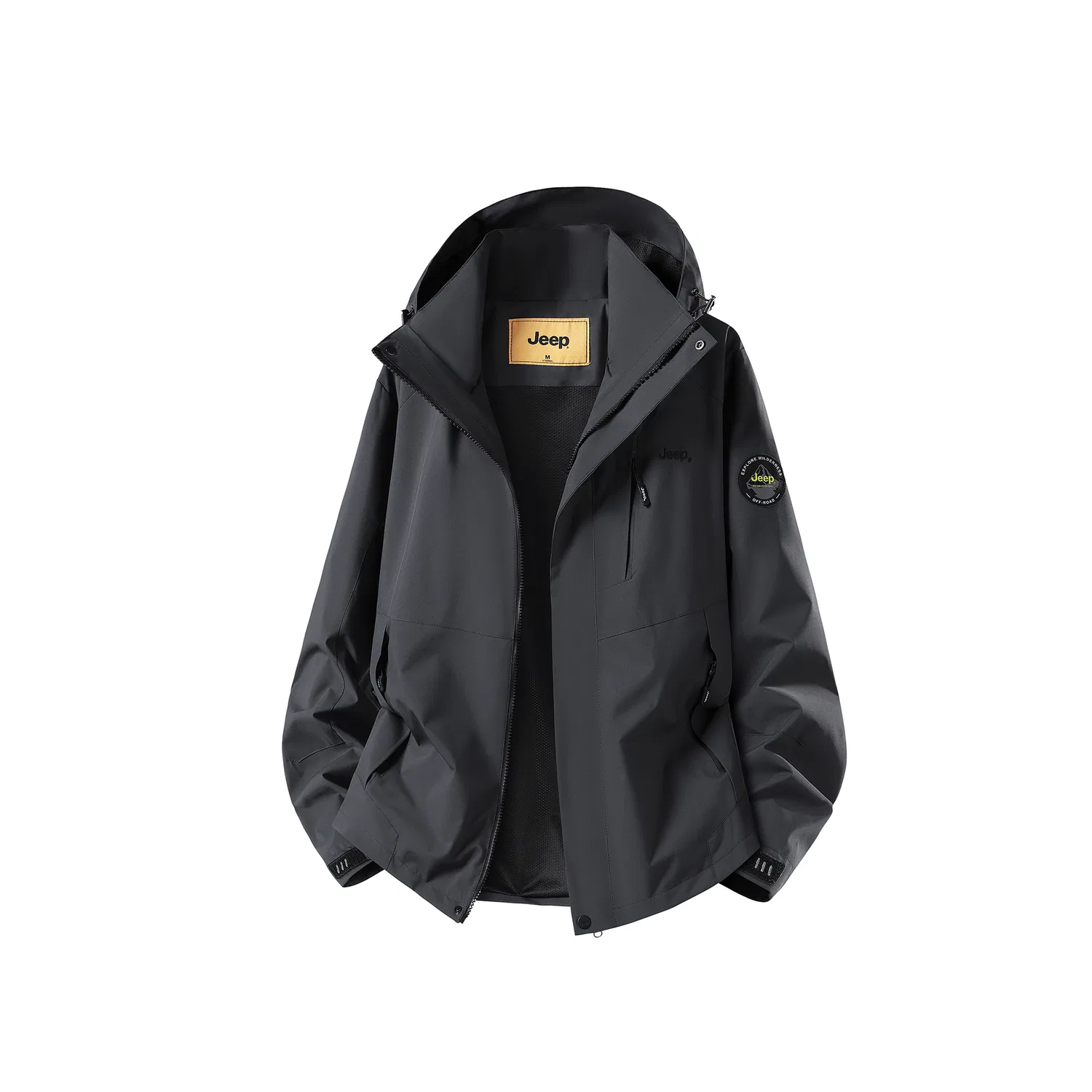 Детская куртка-ветровка с принтом Leisure Collection Jeep, Dark Gray
